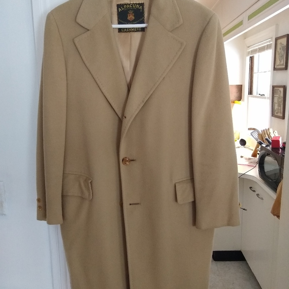 Vintage 60s Alpacuna Cashmere Men's Overcoat